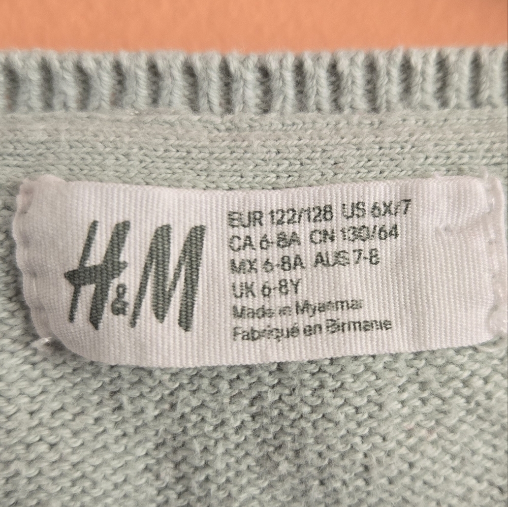 H&M Girls’ Mint Green Cardigan - Size 6-8Y - Picture 4 of 5